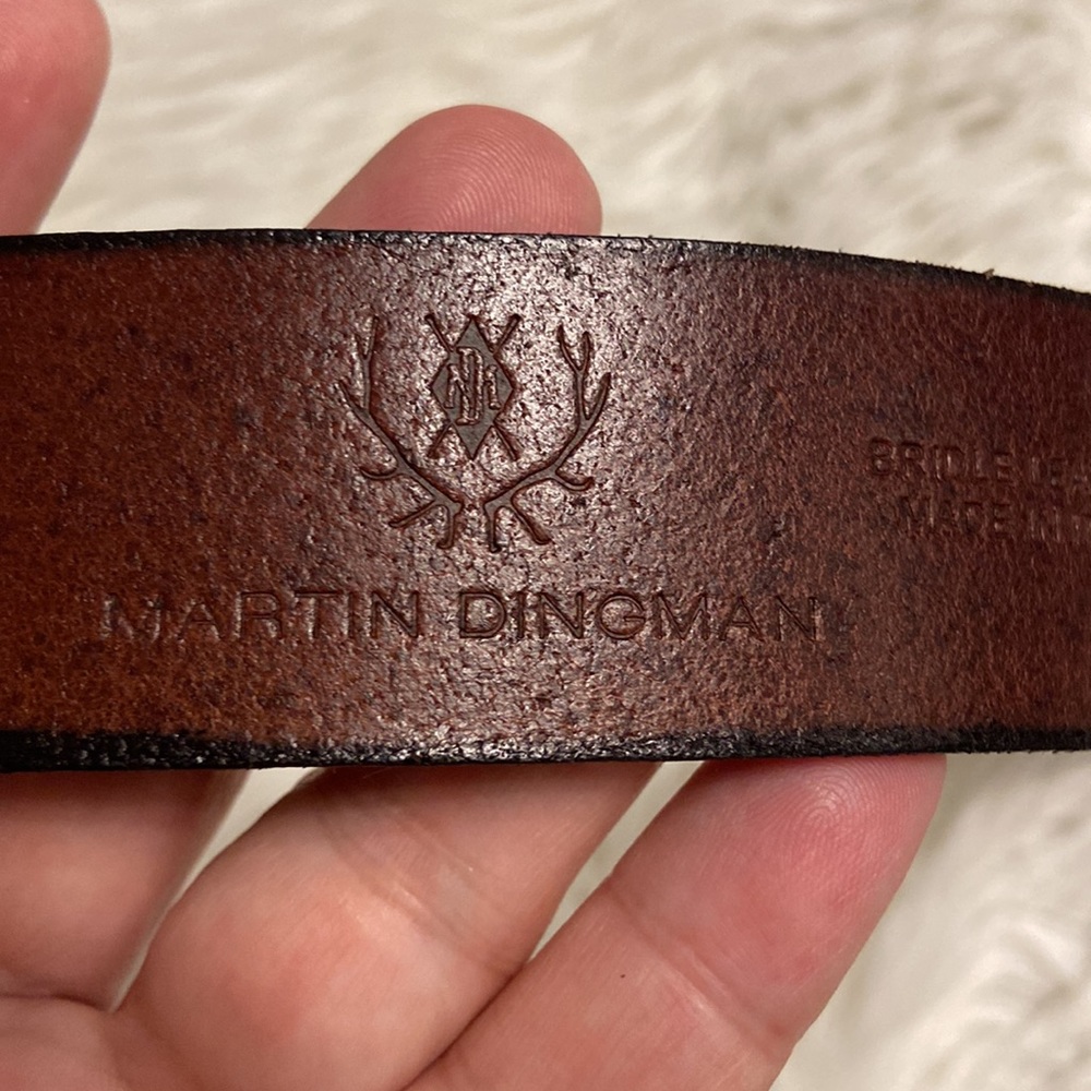 Martin Dingman Bridle Leather Man Belt excellent condition see all photos - Picture 5 of 16
